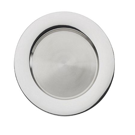 Stainless Steel Round Shape Charger Plate Antique Design Silver Color Under Plates For Home Kitchen Use