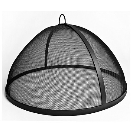 Heavy-Duty Iron Backyard Mesh Lid Outdoor Round Shape Fire Pit Spark Screen Cover For Wholesale Supplier