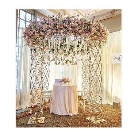 Highest Quality Wedding and Event Props Flower Pure Iron Frame Backdrop For Wedding Decor