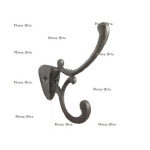 Admirable Design Wall Mounted Solid Iron Hook Large Size Black Color Iron Hook For Home Kitchen Bathroom