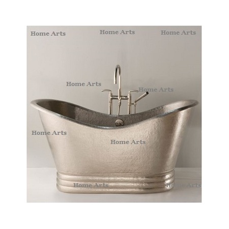 Aluminium Freestanding Soaking Bath Tub Finest Quality Customized Size Silver Color Bath Tub