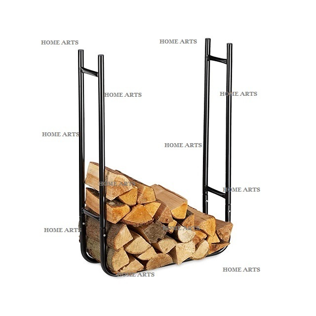 New Design Customized Shape Pure Iron Log Rack Good Quality Black Color Solid Iron Log Rack For Top Selling