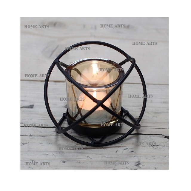 Pure Iron And Glass Candle Votives Deluxe Quality Round Wrought Iron Candle Votive Holder At Lowest Price