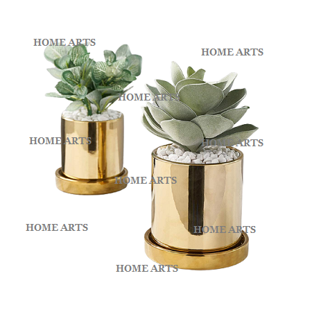 Embossed Design Large Brass Planter Good Quality Round Shape Gold Polished Solid Brass Outdoor Planter