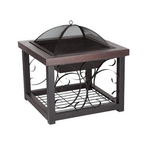 Handmade Square Shape Pure Iron Indoor And Outdoor Fire Pit Trending Design BBQ Heavy Duty Garden Fire Pit