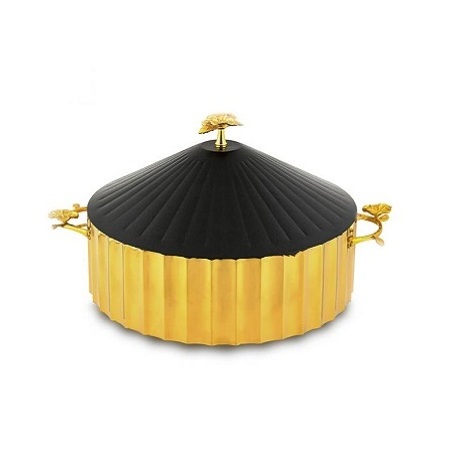 Hot Selling Hot Pot Customized Shape Hand Design Gold Plated Finished Insulated Casserole Hot Pot For Supplier