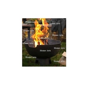 Handmade Round Shape Iron Fire Pit Customized Size Black Color Wood Fire Pit For Home And Garden Usage