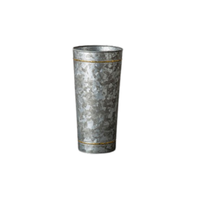 Galvanized flower vase with premium quality customized size and shape garden vase at affordable price