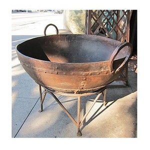 Cast Iron Barbecue BBQ Wrought Iron fire Bowl/Pit With Tripod Heavy Duty Stand and Grill for Home And Garden Use