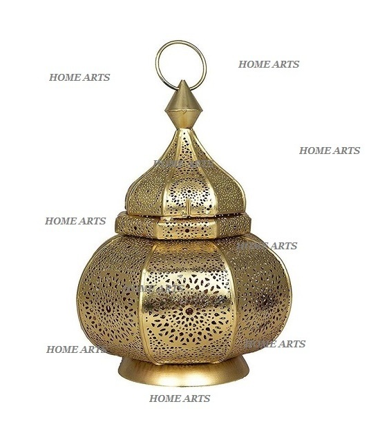 Wholesale Large Size Pure Iron Hanging Lantern Good Design Indoor and Outdoor Solid Iron Moroccan Lantern