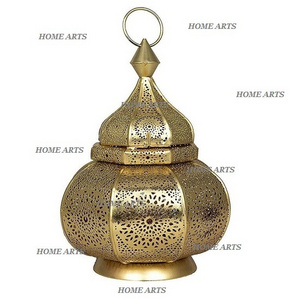 Wholesale Large Size Pure Iron Hanging Lantern Good Design Indoor and Outdoor Solid Iron Moroccan Lantern