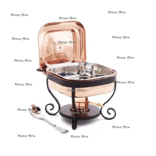 Oval Shape Copper Hammered Chafing Dish Exclusive Quality Large Size Chafing Dish For Wholesale Supplier