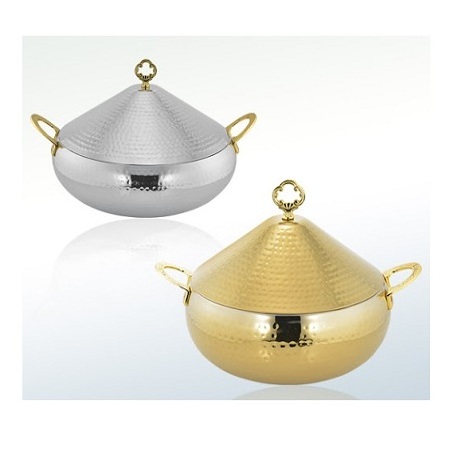 Hot Selling Hot Pot Customized Shape Hand Design Gold Plated Finished Insulated Casserole Hot Pot For Supplier