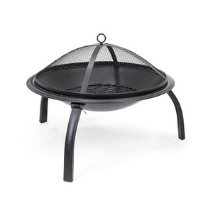 Marvelous Design Wrought Iron Pit Highest Quality Black Color Barbeque Fire Pit Fireplace Fire Pit With Cover And Stand