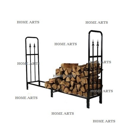 New Design Customized Shape Pure Iron Log Rack Good Quality Black Color Solid Iron Log Rack For Top Selling