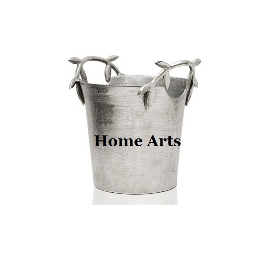 Advantageous Design Aluminium Ice Bucket Premium Quality Ice Bucket With Leather Handle For Best Selling