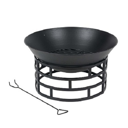 Latest Design Iron Fire Pit With Stand And Cooking Grill Handmade Round Shape Garden Fire Pit For Sale