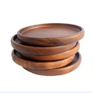 Unique Design Round Shape Wood Charger Plates Top Quality Customized Size Under Plates For Wholesale Supplier