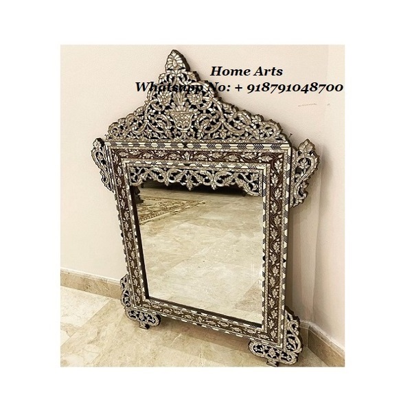 Marvelous design wall hanging mirror frame outdoor and indoor wood and mother of pearl mirror frame for sale