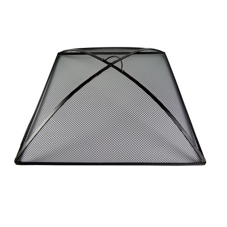 Heavy-Duty Iron Backyard Mesh Lid Outdoor Round Shape Fire Pit Spark Screen Cover For Wholesale Supplier