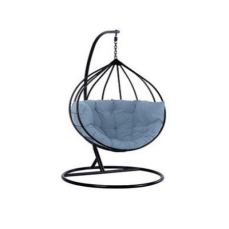 Prime Quality Black Wrought Iron Swings Trending Design Large Size Hanging Swing With Stand At Good Price