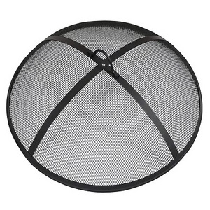 Heavy-Duty Iron Backyard Mesh Lid Outdoor Round Shape Fire Pit Spark Screen Cover For Wholesale Supplier