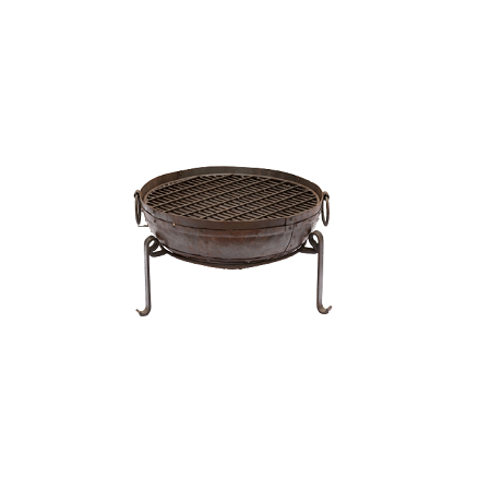 Classic Design Round Big Black Bowl Pure Iron Barbeque Fire Pit With Pure Iron Stand For Outdoor Usage