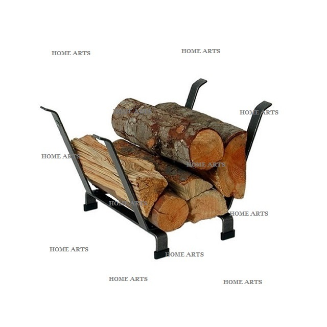 New Design Customized Shape Pure Iron Log Rack Good Quality Black Color Solid Iron Log Rack For Top Selling