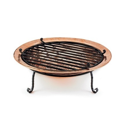 Pure Copper Hammered Barbeque Fire Pit With Stand Latest Design Round Shape Fire Pit For Home Garden Use