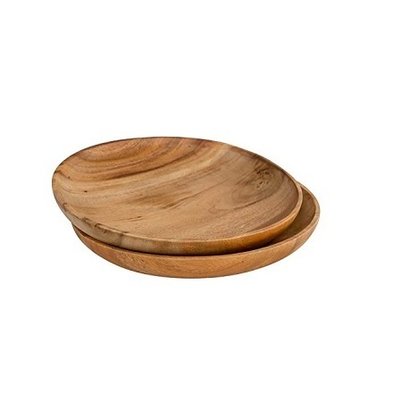 Unique Design Round Shape Wood Charger Plates Top Quality Customized Size Under Plates For Wholesale Supplier