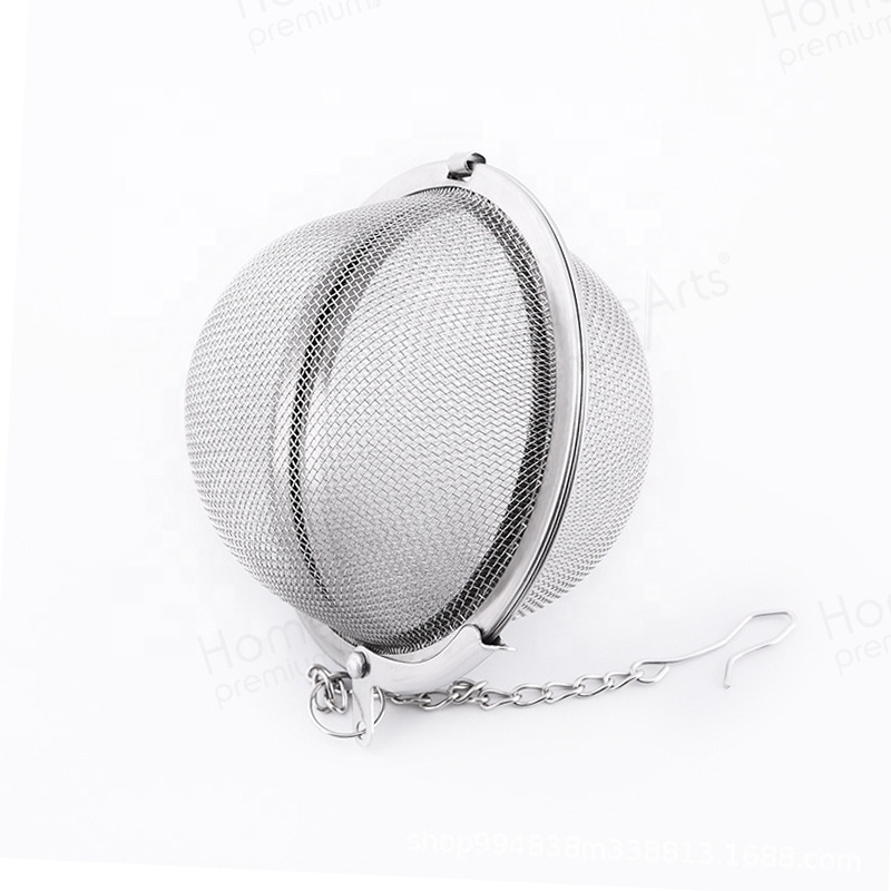 Hot selling food grade Tea Accessories round ball shape metal mesh stainless steel Wholesale tea infuser fine strainer