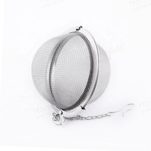 Hot selling food grade Tea Accessories round ball shape metal mesh stainless steel Wholesale tea infuser fine strainer