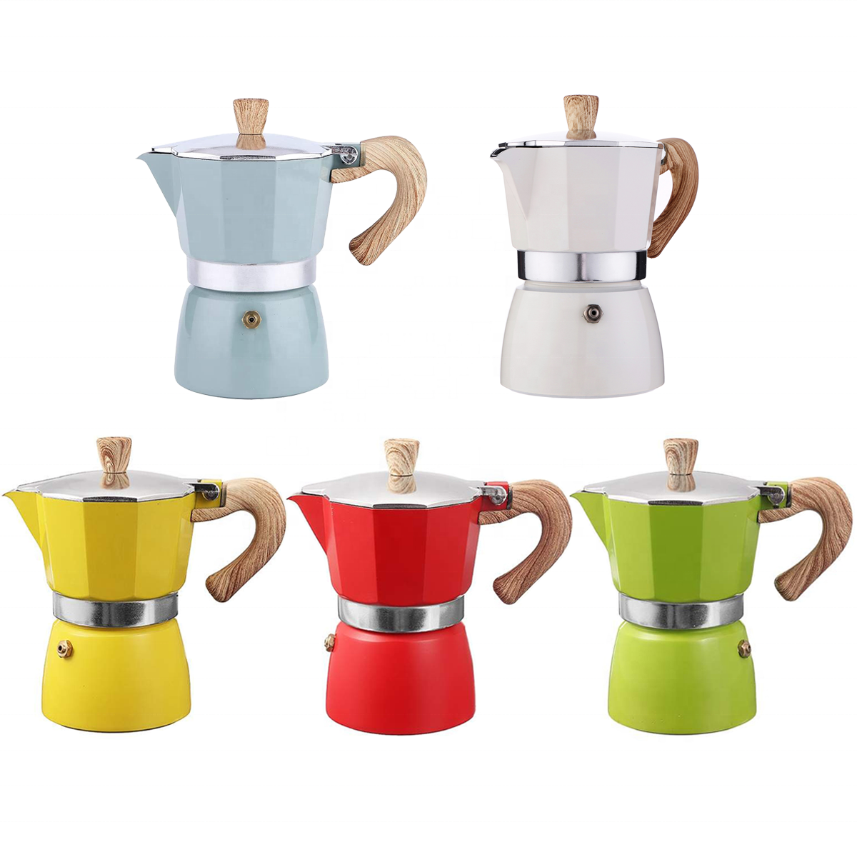 New Design Italian-moka-pot Small Customized Classic Espresso Coffee Maker Aluminum Moka Pot