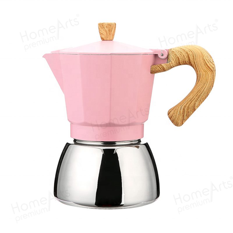 Italy Bialetti Stainless Steel Moka Coffee Pot Espresso Coffee Maker Moka Pot Black Moka Pot Set