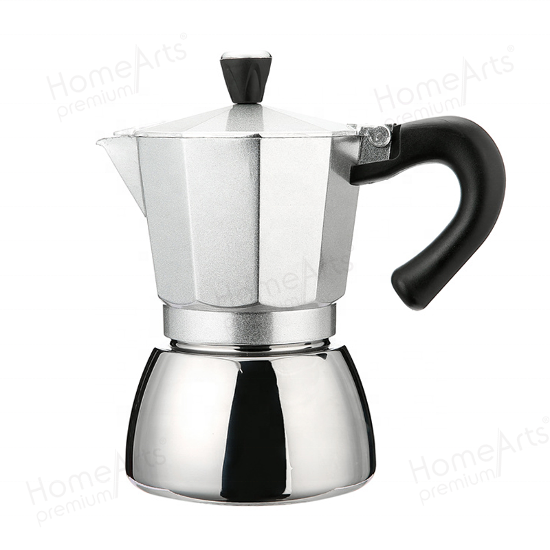 Italy Bialetti Stainless Steel Moka Coffee Pot Espresso Coffee Maker Moka Pot Black Moka Pot Set