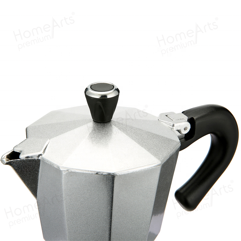 Italy Bialetti Stainless Steel Moka Coffee Pot Espresso Coffee Maker Moka Pot Black Moka Pot Set