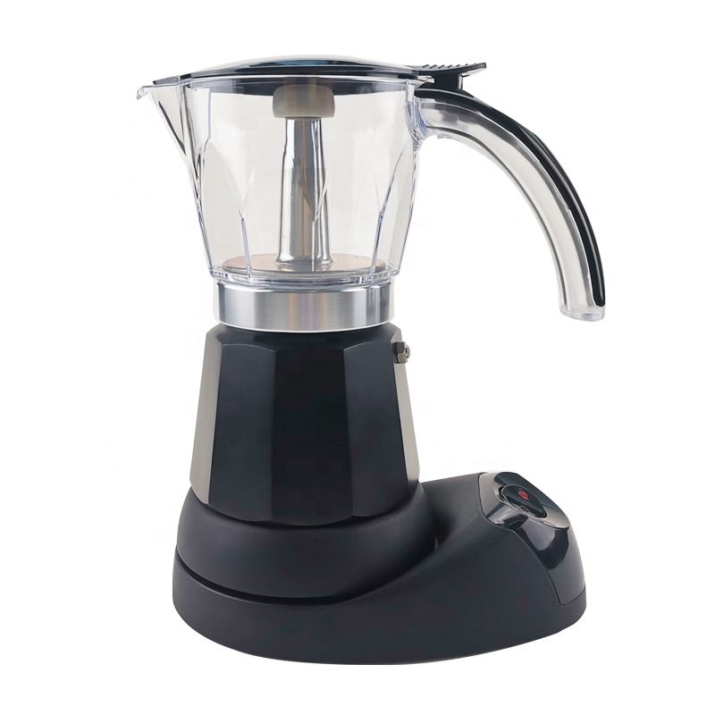 High Quality electric coffee maker coffee machine portable moka pot aluminum 6-Cup