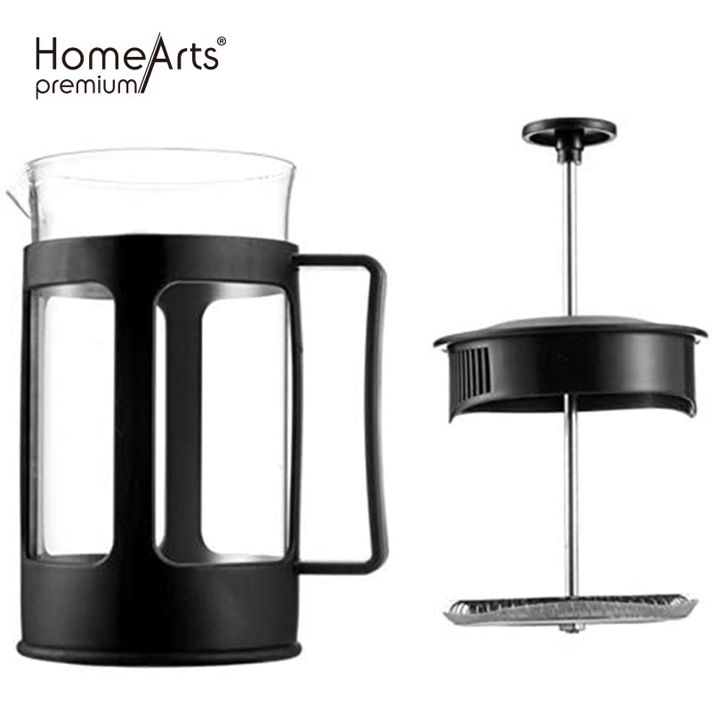 New Arrival Portable Travel French Press Coffee Maker Glass French Press With BPA Free Plastic Frame