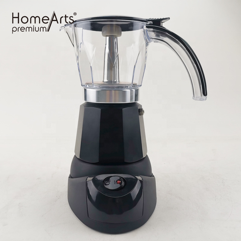 High Quality electric coffee maker coffee machine portable moka pot aluminum 6-Cup