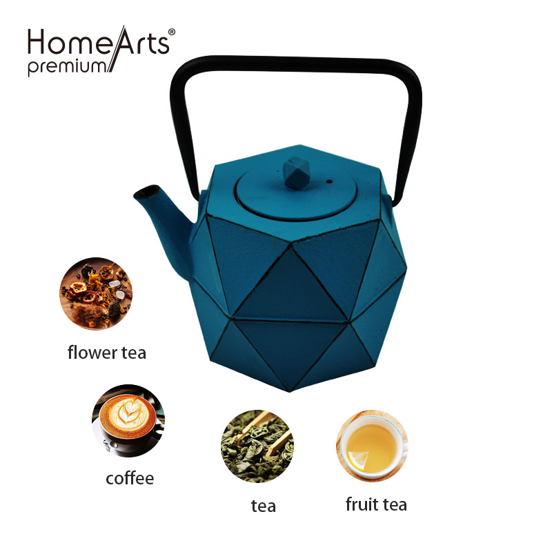 Hot sale Theiere Fonte  Cast iron teapot with Stainless Steel Filter  0.8L tea pot kettle