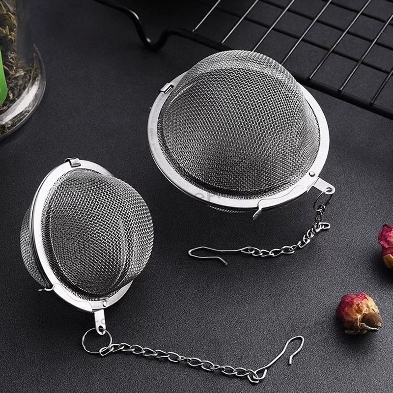 Hot selling food grade Tea Accessories round ball shape metal mesh stainless steel Wholesale tea infuser fine strainer