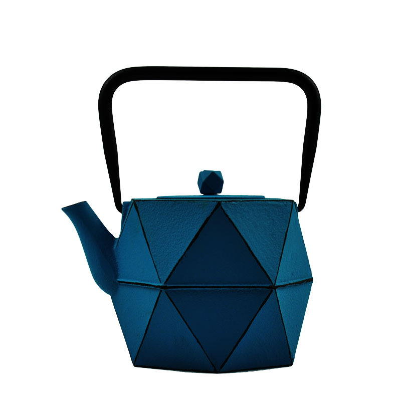 2022 New Design Japanese Diamond Tea Kettle 0.8L enamel chinese cast iron teapot with Stainless Steel Infuser