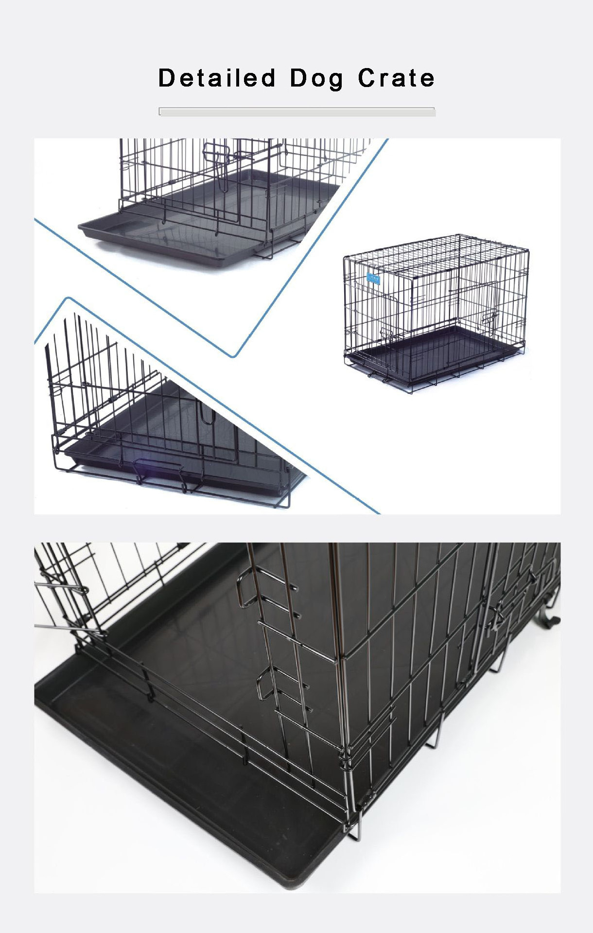 Fast Shipping Stackable Double door Pet Cage 42