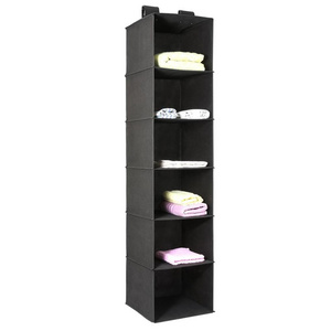 Custom Fabric 6 Shelves Hanging Storage Closet Organizer with Cheap Price