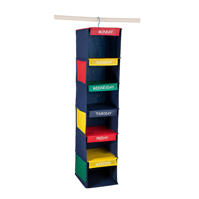 Daily Activity Kids Hanging Closet Organizer for Your Children Cloth and Shoes