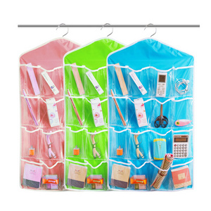 16-Pocket Hanging Closet Organizer for Jewelry and Accessories, Bra Underwear Socks Ties