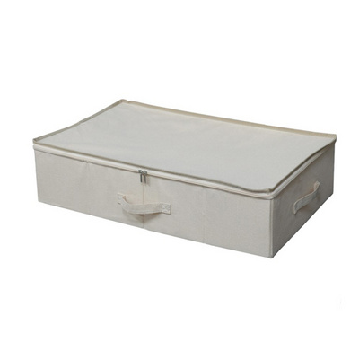 Foldable Vacuum Storage Box With line Fabric Storage Underbed Bin For shoe Storage Organizer