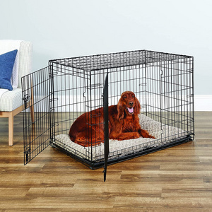 Fast Shipping Stackable Double door Pet Cage 42" X-Large size Folding Metal Iron Pet Dog House Dog Cages for Dogs and Cats