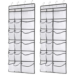 12 Mesh Pockets + 6 Large Mesh Storage Various Compartments Over the Door Hanging Shoe Organizer