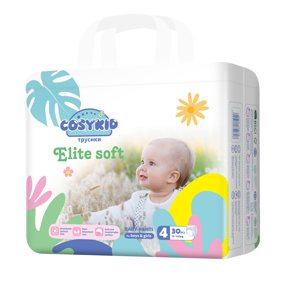 COSYKID Brand Pants Diaper Manufacturer Wholesale Disposable Korean Baby Diaper Custom Training Pants Nappies For Babies